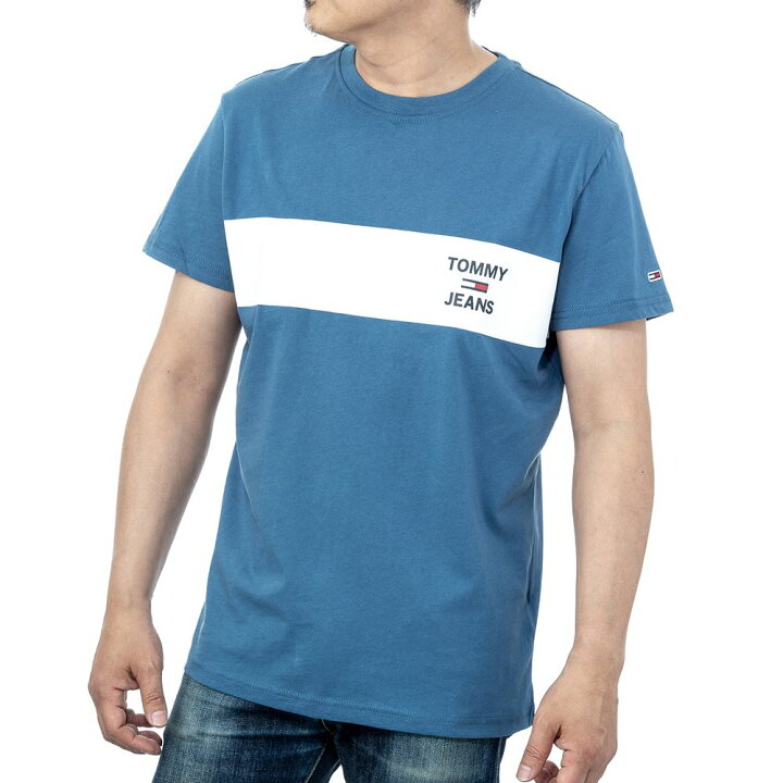 楽天市場 トミーヒルフィガー Tシャツ Dm0dmczy メンズ ライトブルー Tommy Hilfiger トミージーンズ 半袖 誕生日 プレゼント インポートブランド オフプライス