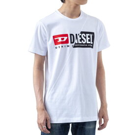 ディーゼル メンズ Tシャツ 00SDP1 0091A 100 ブラック、ホワイト DIESEL 半袖 ブランド かっこいい 誕生日 プレゼント 送料無料