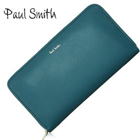 ポールスミス メンズ ラウンドファスナー長財布 Paul Smith M1A 4778 AMULTI 41-Teal TEAL エメラルド ブランド カジュアル 小銭入れ付き 誕生日 プレゼント 新品 10代 20代 30代 40代 送料無料