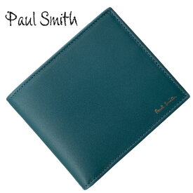 ポールスミス メンズ 二つ折り財布 Paul Smith M1A 4833 AMULTI 41-Teal TEAL エメラルド ブランド カジュアル 小銭入れ付き 誕生日 プレゼント 新品 10代 20代 30代 40代 送料無料