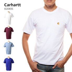 カーハート メンズ Tシャツ 半袖 Carhartt I026391 0290 ホワイト シラーズ ブルー サブマリン カジュアル ブランド 春夏 誕生日 プレゼント ギフト 20代 30代 40代 50代