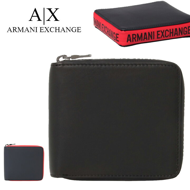 楽天市場】アルマーニエクスチェンジ 二つ折り財布 958408 1A808 Black  