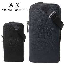 アルマーニエクスチェンジ スマホポーチ メンズ 958428 2R836 スマホポシェット スマホショルダー 斜めがけ ミニショルダー 縦型 フォンショルダー フォンケース カード入れ ARMANI EXCHANGE
