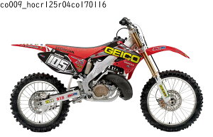 �z���_ HONDA CR125R CR250R �K�� �I���W�i�� �X�e�b�J�[ �f�J�[�� 2002 2003 �o�C�N�p �I�t���[�h�o�C�N �yA�O���[�v�z