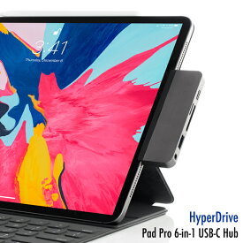 HyperDrive iPad Pro 6-in-1 USB-C Hub ハブ 拡張ハブ 最新iPad Pro対応 6ポート 4K高画質 HDMI変換アダプター Cポート