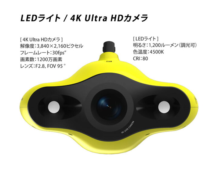 楽天市場】4Kカメラ付き コンパクト 水中ドローン GLADIUS MINI 100M 