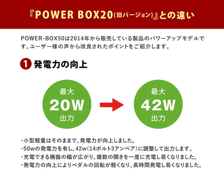 楽天市場】足漕ぎ発電 K-TOR ケーター パワーボックス Power Box50 