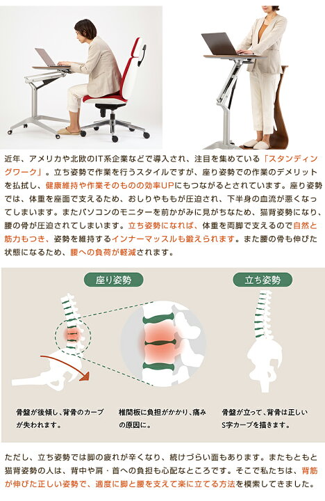 楽天市場】立ちながら座るイス スタンディングチェア 健康 立ちながら 