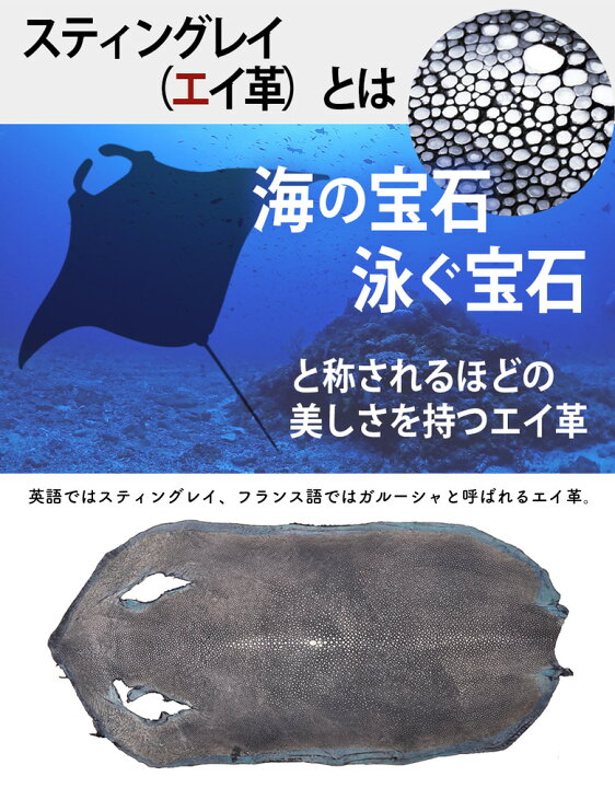 楽天市場】エイ革 ボディバッグ スティングレイボディバッグ エイ革を 