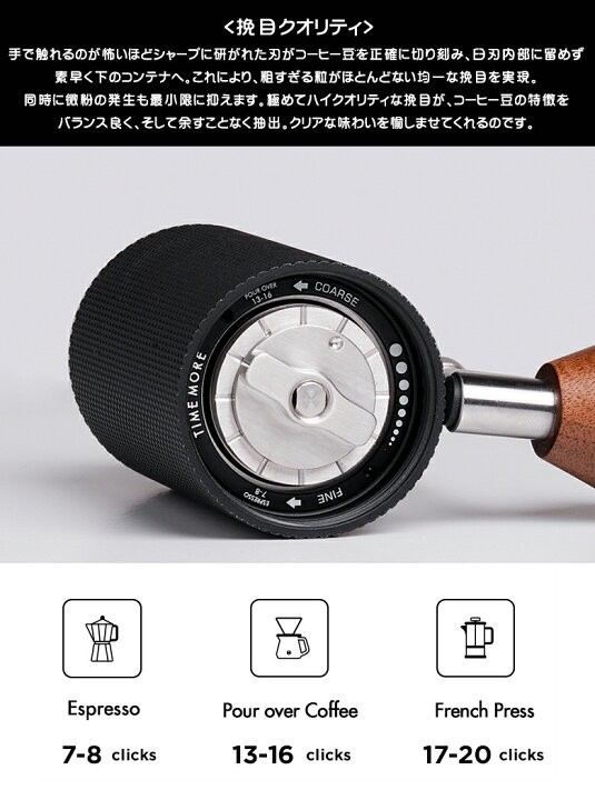 楽天市場】TIMEMORE NANO3 タイムモア ナノ コーヒーグラインダー ナノ 