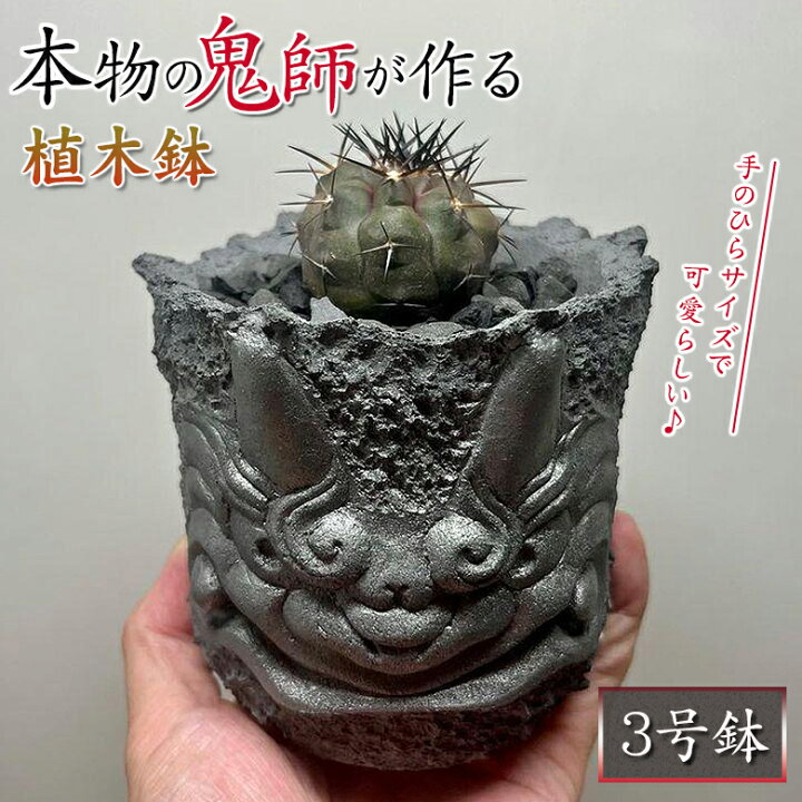 楽天市場】鬼瓦植木鉢A-3 植木鉢 3号 おしゃれ 3号鉢 小型 かわいい 
