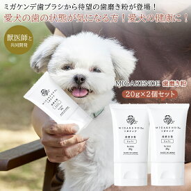 ミガケンデ 歯磨き粉 MIGAKENDE 歯みがき粉 歯磨きジェル 40g（20g×2個セット） バイオアパタイト 研磨剤不使用 無添加 愛犬 ワンちゃん 小型犬 犬用歯ブラシ ペット用歯ブラシ オーラルケア 歯みがき 歯磨き 歯周病 ヤギ ウマ 日本製
