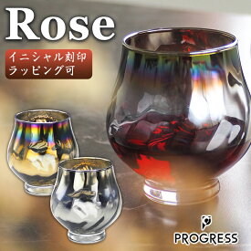 PROGRESS Rose-Infinite ワイングラス 355ml 脚付グラス 脚付 グラス ギフト チタン プレゼント 硝子 ガラス ブランデー ビール 酒 ギフトラッピング プレゼント 宅飲み プログレス お酒 名入れ ラッピング 可能 日本製 送料無料