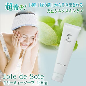 Joie de Soie �W�����h�\�� �N���[�~�B�[�\�[�v 100g �V�\�܂䂩�琶�܂ꂽ�V���N�X�L���P�A ���t�H�[�� ��痿 �� �΂̂܂� �� �M�d �����Y �΂̖� ���̃_�C�������h �V�\�V���N �V�\�t�B�u