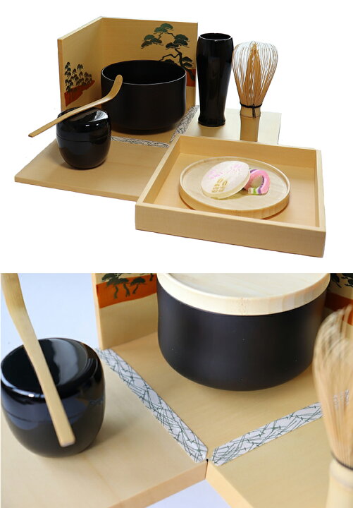 楽天市場】持ち運び茶道具 西本 喫茶箱 白木地(ナチュラル) / 松 