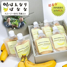 京都はんなりばなな スムージーBOX【熨斗無料対応】5個入り 冷凍スムージー スイーツ デザート 美味しい 濃厚 冷凍 クール便 高級バナナ 国産バナナ 農薬不使用 果物 希少性 京都府亀岡市 ギフト 贈り物 お中元 内祝