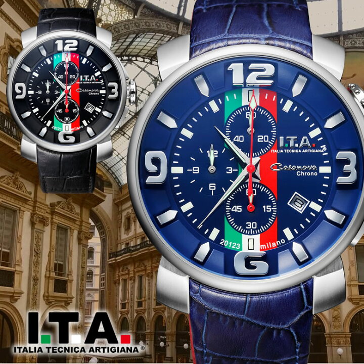 楽天市場】Casanova chrono Tricolore イタリア ミラノ 時計 腕時計 