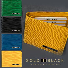 【GOLDBLACK ゴールドブラック 財布 GM WALLET ジーエムウォレット UNICO】ユニコ エンボス加工 二つ折り財布 メンズ 男性用 小さい財布 極小財布 おしゃれ コンパクト 小型 高級感 上質 上品 エレガント ラグジュアリー 送料無料