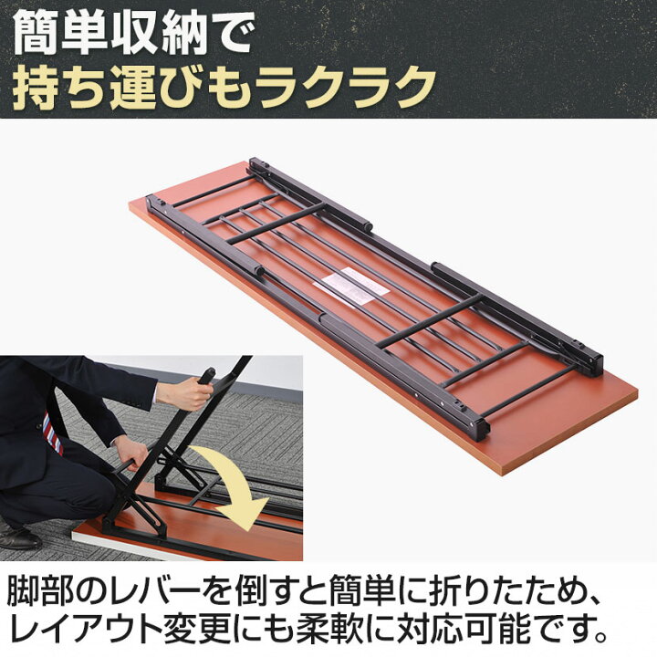 2021新発 ミーティングテーブル 幅1800×奥行450×高さ700mm ブラック 法人 2021新発 ミーティングテーブル 幅1800×奥行450×高さ700mm ブラック 法人