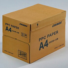 PPCペーパー コピー用紙 A4 ISO白色度約87% 500枚×5冊 1箱2500枚入 日本クリノス/EC-PPC-CRIA4