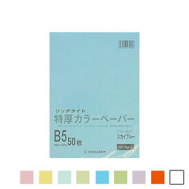 ブ厚い!カラーコピー・PPC用紙 リッチライト特厚カラーペーパー B5 1冊50枚入 オストリッチダイヤ/EC-TC-B5