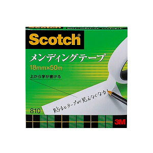 メンディングテープ 修繕テープ 紙箱入り 大巻 幅18mm 1巻 スリーエム EC-810-3-18