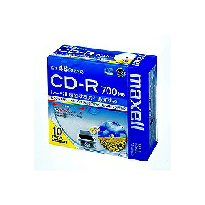 maxell f[^p CD-R 700MB 48{Ή CNWFbgv^ΉzCg(Ch) 10 5mmP[X
