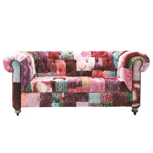 HALO BENSINGTON 2P SOFA VELVET PATCHWORK BOHEM 2lp \t@ 1800×s960×790mm\t@ \t@[ 2l| 2P\t@[ 2P\t@ rO ASPLUND