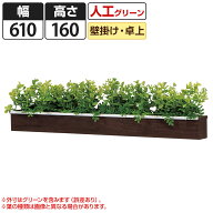 インテリアグリーン 卓上デザインポット ライン 幅610mm【ダーク】