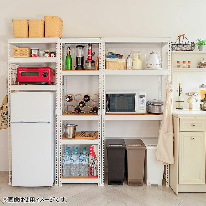 楽天市場】メタル&ウッドラック シェルフ5段 耐荷重250kg(棚板1枚 