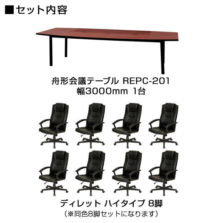 楽天市場】【法人様限定】【8人用 会議セット】会議用テーブル 3000 