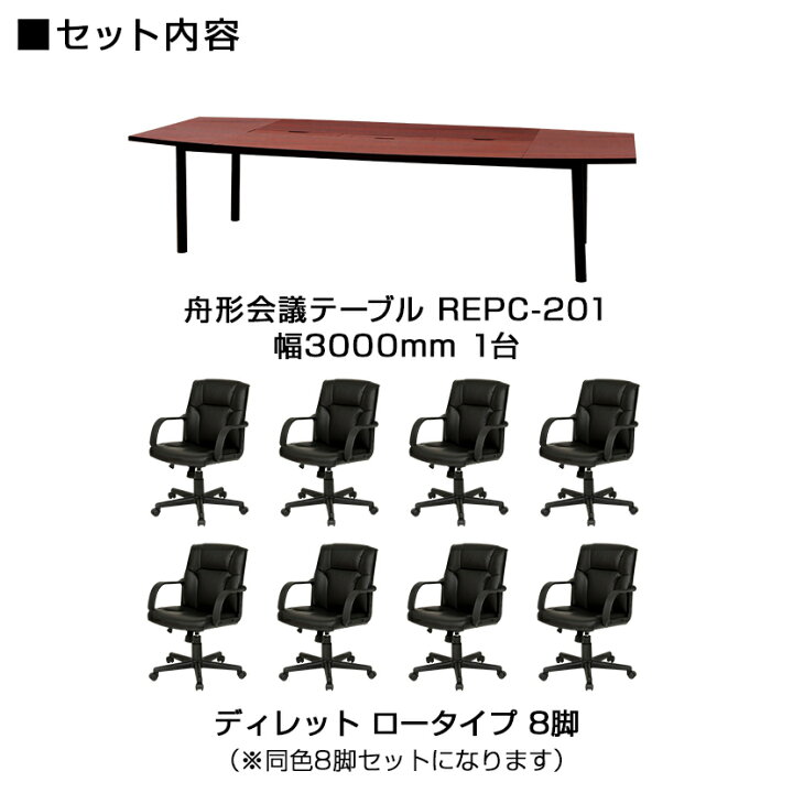 楽天市場】【法人様限定】【8人用 会議セット】会議用テーブル 3000 