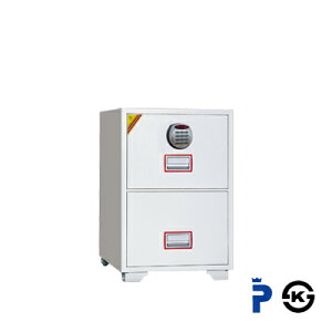 A4サイズ対応 耐火ファイリングキャビネット 2段 テンキー式 【ディプロマット】DFC2000R3プッシュボタン式 引出し 引き出し ファイル 書類 用紙 保管 防火 オフィス 事務所