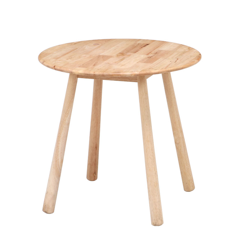 Natural Signature ティムバ サイドテーブル 天然木 丸テーブル リビング