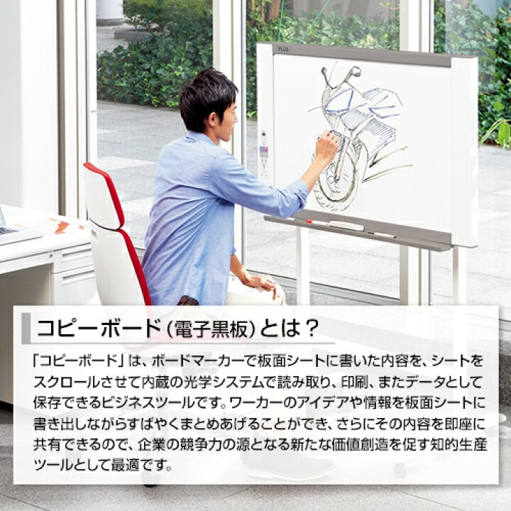 楽天市場】プラス ネットワークボード コピーボード 900×600 スタンド 