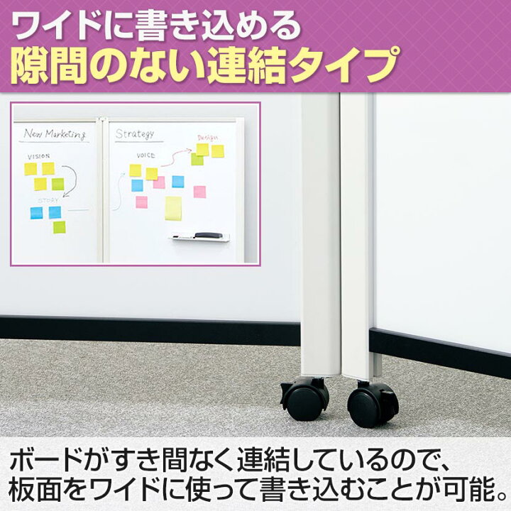 楽天市場】プラス パーテーションホワイトボード連結タイプ(3連) 2724 