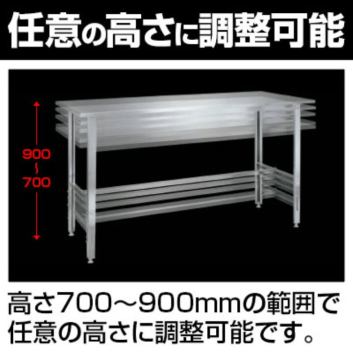 楽天市場】【15日11時〜5時間限定P5倍】サカエ ステンレス高さ調整作業 