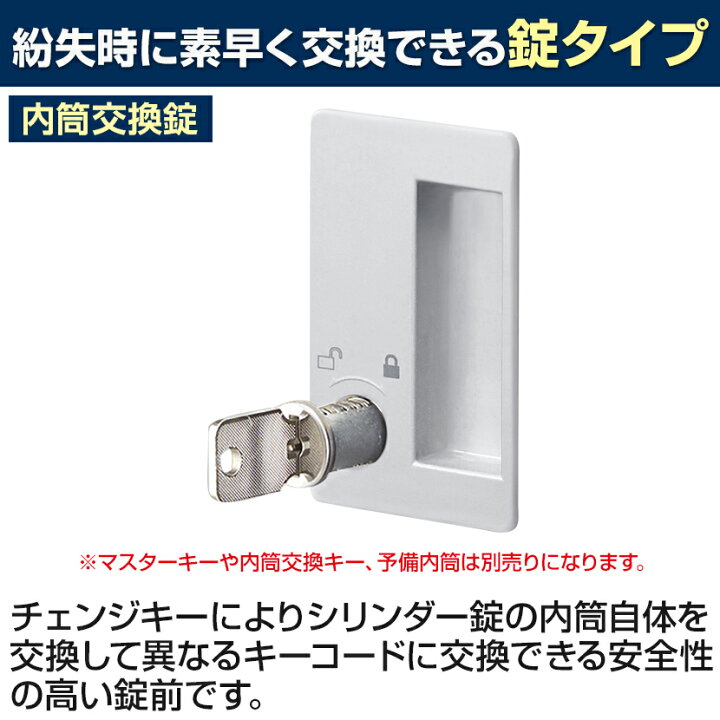 楽天市場】1人用 スチールロッカー ホワイト 内筒交換錠 幅455×奥行515 