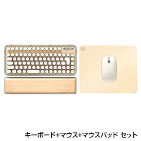 AZIO レトロクラシック フルセット メカニカルキーボード/マウス/マウスパッド タイプライター型キーボード