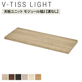 V-TISS LIGHT ユニットシェルフ 天板ユニット モジュール2 金具固定用溝なし 幅784×奥行295×高さ26mm