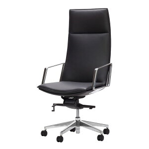 Work Plus オフィスチェア ロナール チェア 本革張り 肘付き キャスター付き 座上下調節 ロッキング機能 ハイバックハイバックチェア オフィス チェア 事務椅子 会議椅子 会議チェア ミーティ