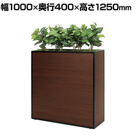 ベルク フェイクグリーン 観葉植物 人工 グリーンパーテーション BOX型 国産 GR2287 幅1000×奥行400×高さ1250mm