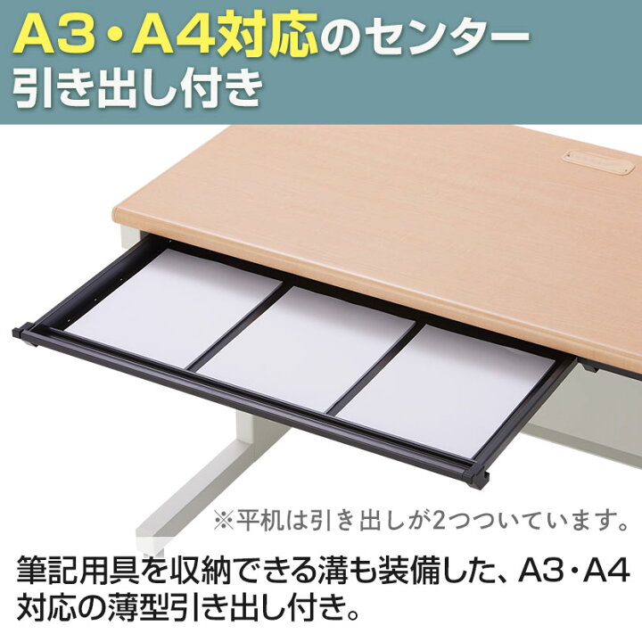 楽天市場】【日本製】プラス スチールデスクSH2 平机 引き出し 幅1100 