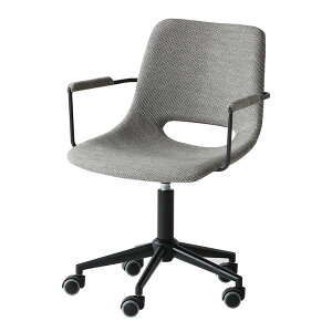 オフィスチェア 肘付き 布張り ポリウレタン双輪キャスター 高さ調節可能 チェア 椅子 デスクチェア キャスター付き 昇降式 回転チェア CH-3398GY 市場
