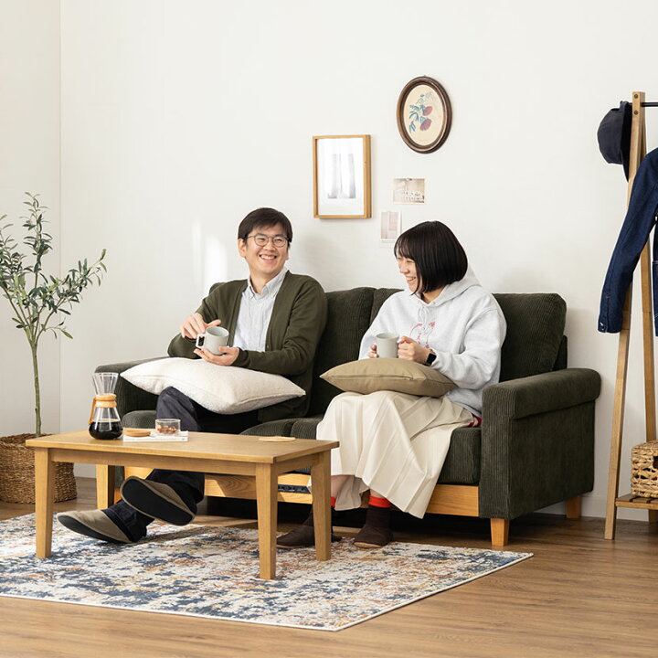 楽天市場】2.5人掛け コーデュロイ ソファ 充電ポート(コンセント×2 