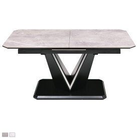 伸長式ダイニングテーブル セラミック天板 食卓テーブル オシャレ モダン 2way 幅1600・2000×奥行850×高さ720mm