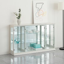 楽天市場】ガラス キャビネット（テレビ台・ローボード｜収納家具 