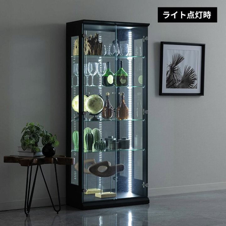 stp-0015 北海道工芸家具 フリーボード バーベナ 飾り棚 ガラス棚 鏡 