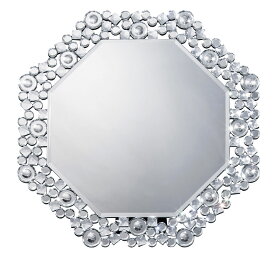 八型ミラー 卓上ミラー 壁掛け 八角形 置き鏡 姿見 大型鏡 MIRAYU 幅515×高さ515×厚さ25mm