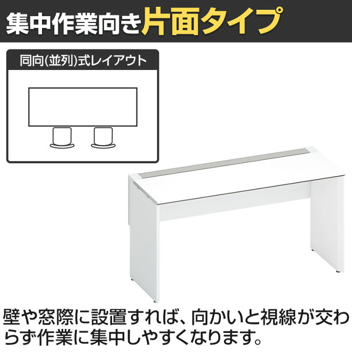 楽天市場】コクヨ ワークヴィスタ＋ フリーアドレスデスク 片面タイプ 